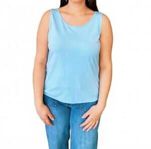 NEW CHARLIE B reversible tank top in light blue